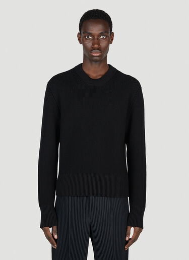 Maison Margiela Ribbed Pullover Sweater Black mla0151019