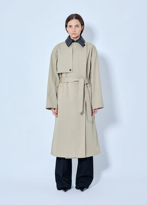 Bottega Veneta Light Cotton Trench Coat Beige bov0265064