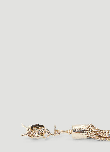 Saint Laurent Loulou 链条流苏耳环 金色 sla0243098