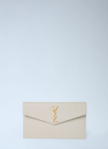LN-CC® - Saint Laurent: Uptown Pouch - Cream Saint Laurent Uptown Pouch Cream sla0249147
