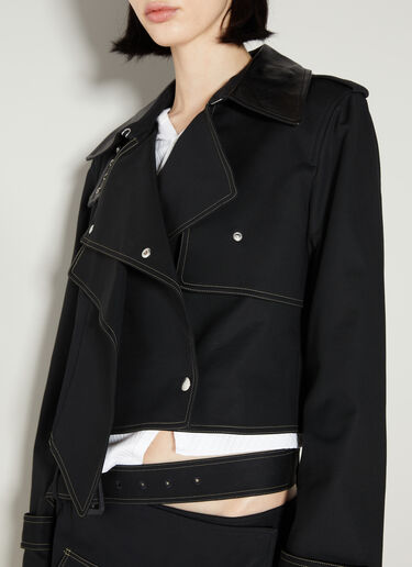 Helmut Lang Cropped Trench Jacket Black hlm0253004