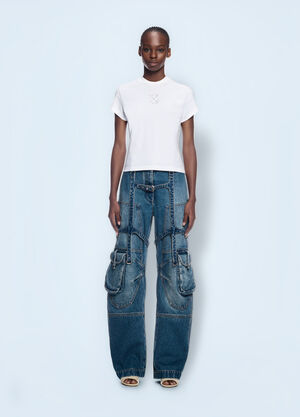 Off-White Jewel Mini Arrow Fitted T-Shirt White ofw0260061