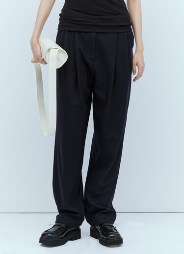 Double-Pleated Tailored Pants TOTEME Double-Pleated Tailored Pants Navy tot0254013
