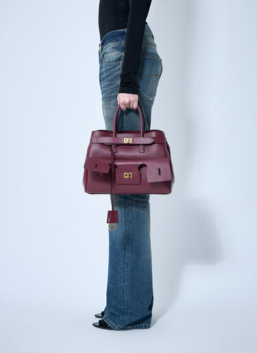 Small Bel Air Carry Tote Bag Balenciaga Small Bel Air Carry Tote Bag Burgundy bal0259068