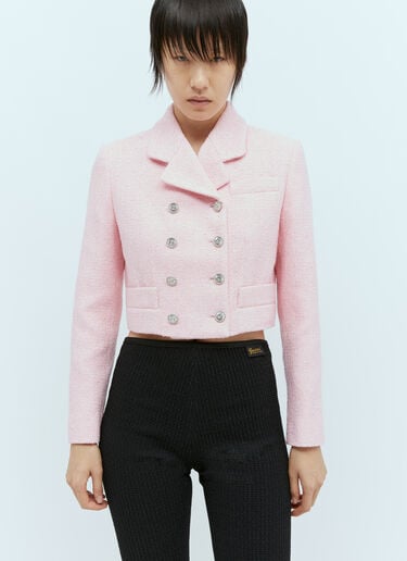 Gucci 亮片圈绒短款西装外套  粉色 guc0255012