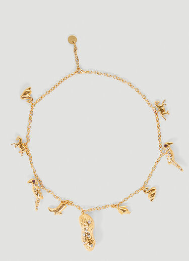 Marni Mixed Charms Chain Necklace Gold mni0255041