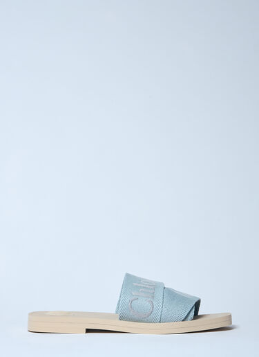 Chloé Woody Slides Blue chl0259028