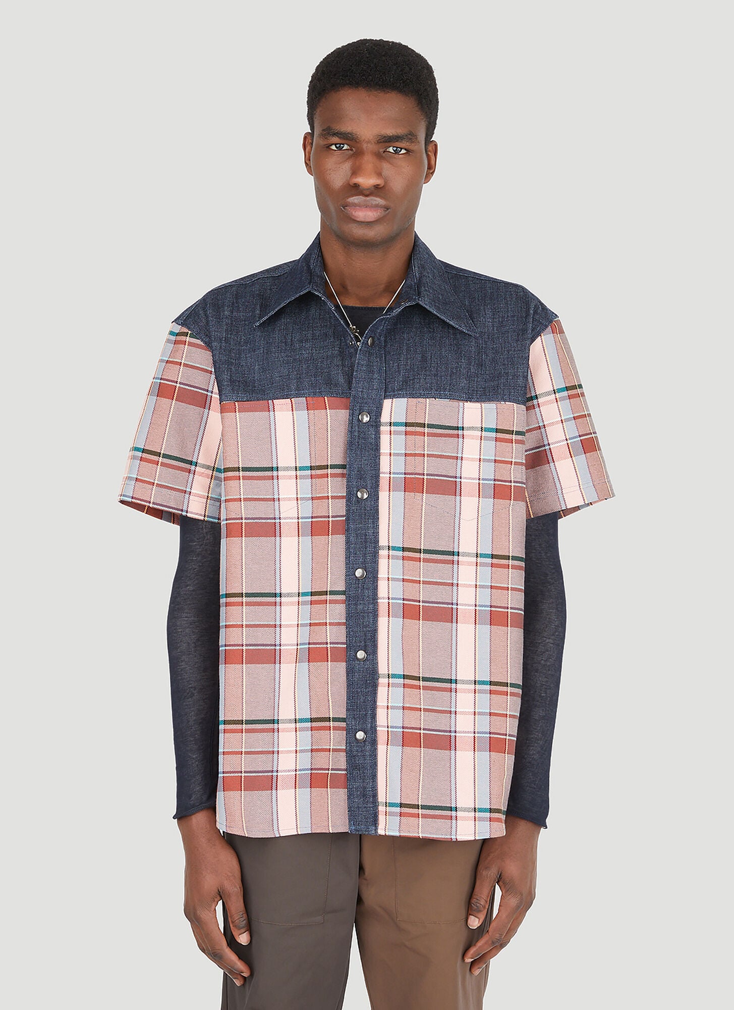 (d)ivision Hybrid Denim Shirt In Blue