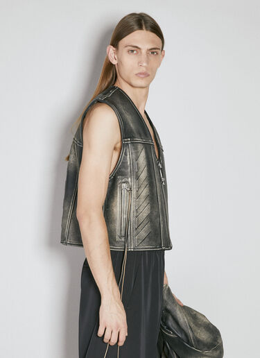 Eytys Harper Emboss Vintage Leather Vest Grey eyt0354006