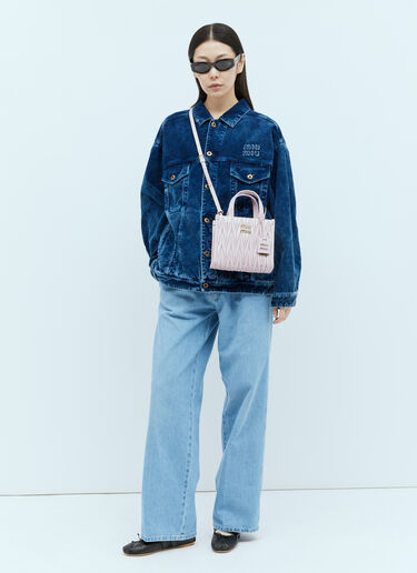 Miu Miu Washed Velvet Blouson Jacket Blue miu0255011