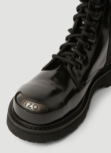 Kenzo Kenzosmile Lace Up Boots Black knz0250034
