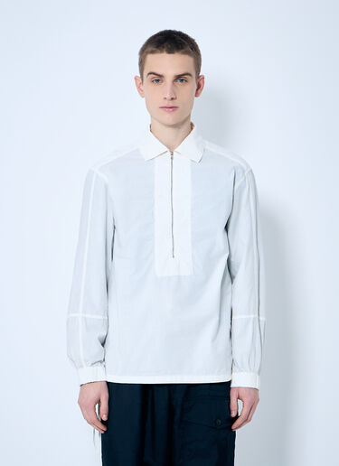 Dries Van Noten Cotton Zip-Up Shirt White dvn0160008