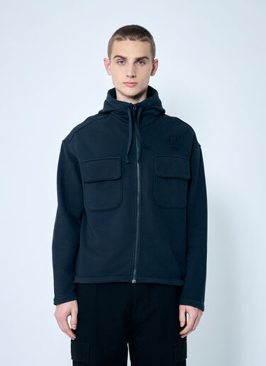 C.P. Company Logo Embroidery Hooded Sweatshirt Black pco0157016
