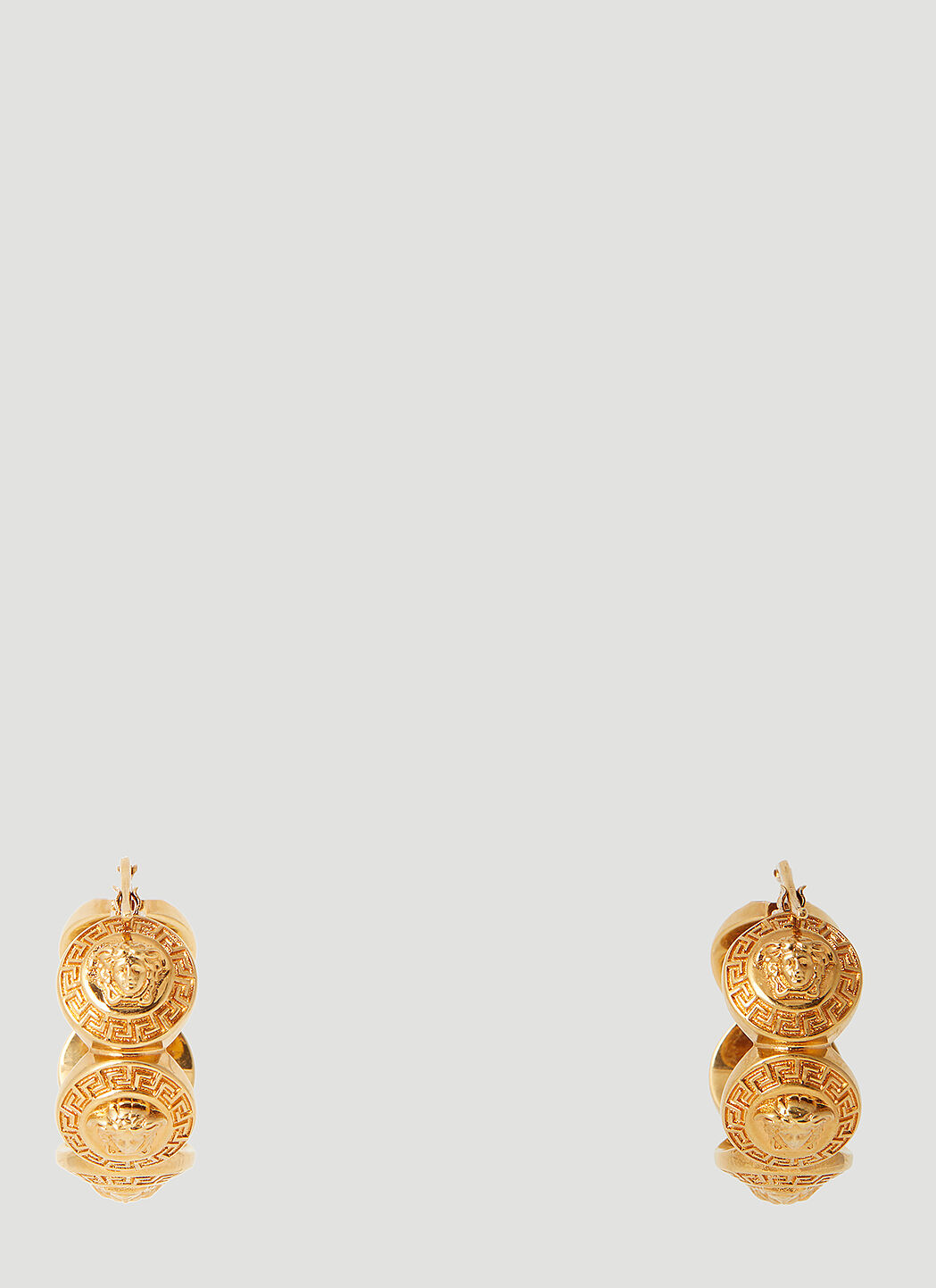 Versace Gold Tribute Medusa Hoop Earrings