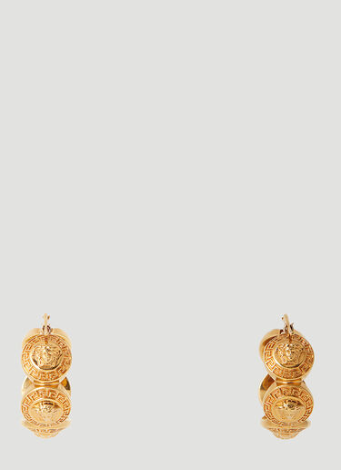 Versace Tribute Medusa Hoop Earrings Gold ver0255034