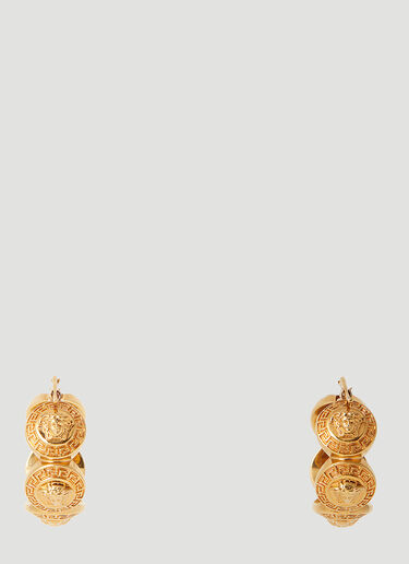 Versace Tribute Medusa Hoop Earrings Gold ver0255034