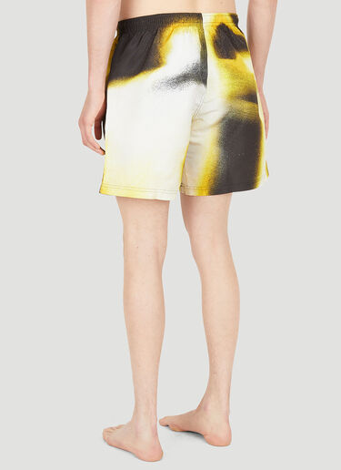 Alexander McQueen Graffiti Spray Swim Shorts Yellow amq0150033