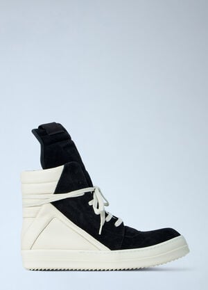 Rick Owens High-Top Suede Geobasket Sneakers Black ric0165014