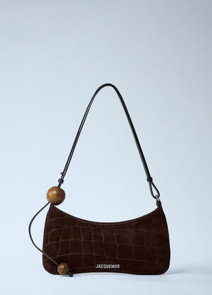 Jacquemus Le Bisou Perle Shoulder Bag Dark Brown jac0262059