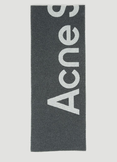Logo Jacquard Wool Scarf Acne Studios Logo Jacquard Wool Scarf Grey acn0154042