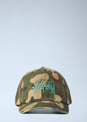 Stüssy Big Stock Mid Depth Cap Green sts0164023