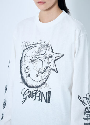 Heavy Long Sleeve T-Shirt GANNI Heavy Long Sleeve T-Shirt White gan0259042