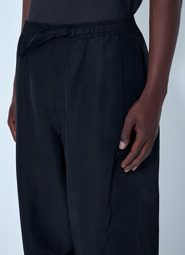 Lemaire Drawstring Wide-Leg Trousers Black lem0164005