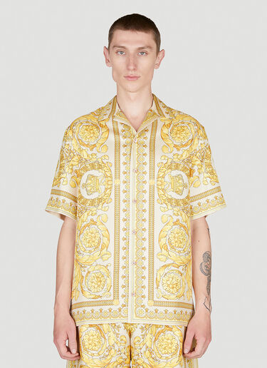 Barocco Silk Shirt Versace Barocco Silk Shirt Yellow ver0155001