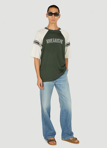 Saint Laurent Rive Gauche T-Shirt Green sla0149013