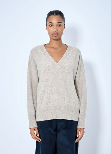 LN-CC® - RÓHE: Classic Mouliné Jumper - Beige RÓHE Classic Mouliné Jumper Beige roe0265016