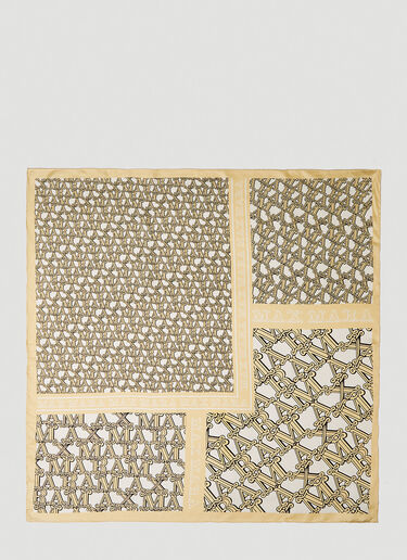 Max Mara Logo Print Scarf Yellow max0252080