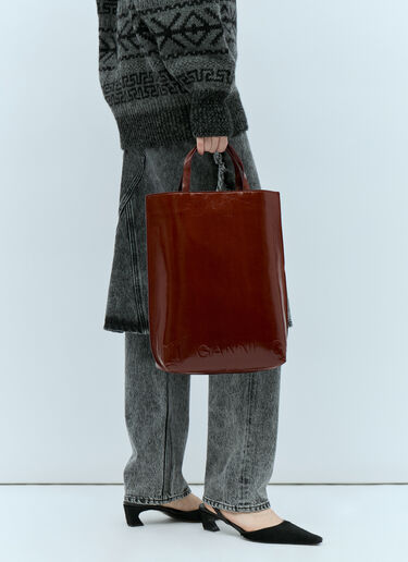 Banner Medium Tote Bag GANNI Banner Medium Tote Bag Brown gan0254019