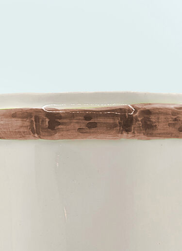 Les-Ottomans Set Of Two Bamboo Mugs White wps0691391