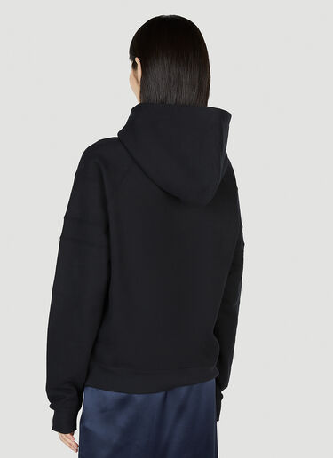 Saint Laurent Embroidered Logo Hooded Sweatshirt Black sla0252007