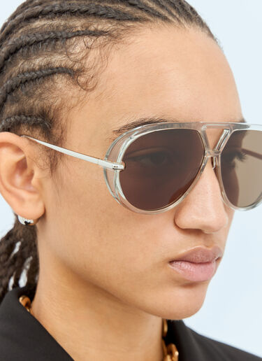 Bottega Veneta Drop Aviator Sunglasses Silver bos0258006