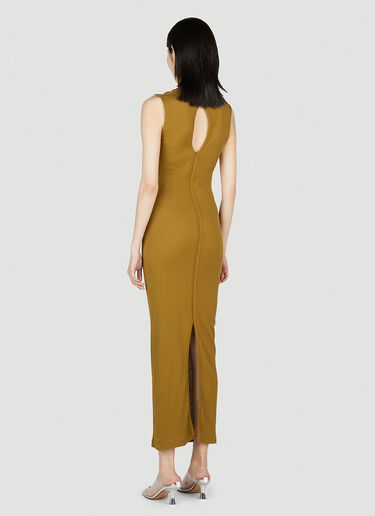 Helmut Lang Gathered Dress Brown hlm0252002