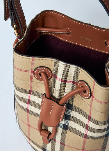 Burberry Mini Check Bucket Bag Brown bur0259025