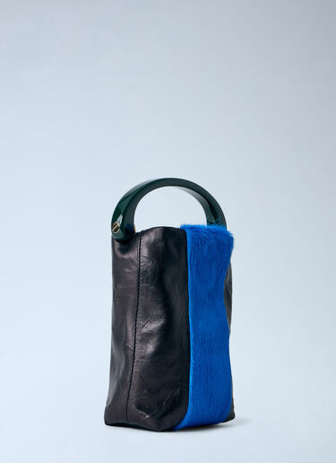 LN-CC® - Dries Van Noten: Structured Leather Handbag - Black Dries Van Noten Structured Leather Handbag Black dvn0266029