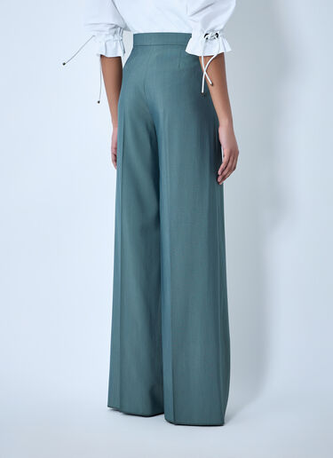 Max Mara High-Waisted Wide-Leg Trousers Green max0264005