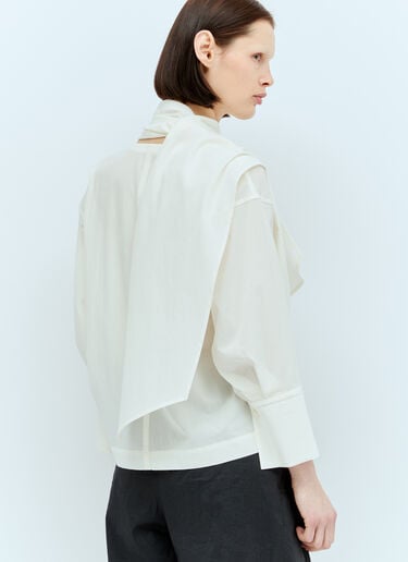 Issey Miyake Cotton Voile Shirt White ism0256003