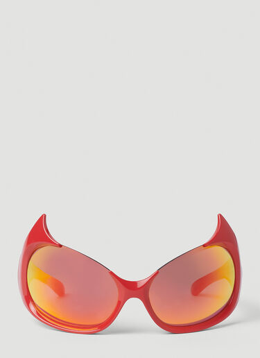 Balenciaga Gotham 猫眼形太阳镜 红色 bal0152088