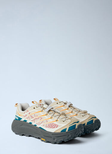 HOKA Mafate Three2 Wordmark Sneakers Cream hok0364011