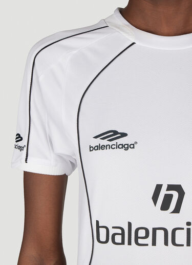Balenciaga Shrunken Soccer Jersey Top White bal0254024