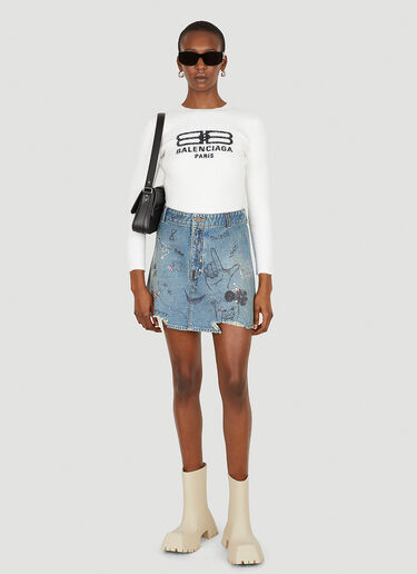 Balenciaga BB License 罗纹毛衣 白色 bal0249134
