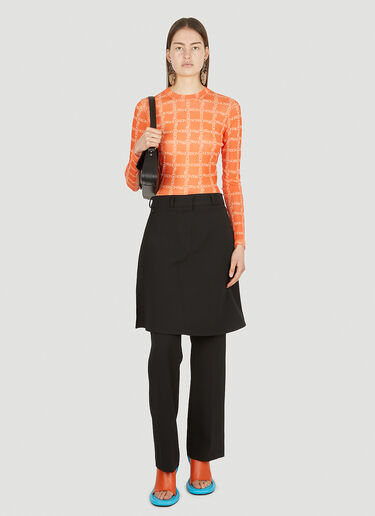 JW Anderson Monogram Mesh Top Orange jwa0251015