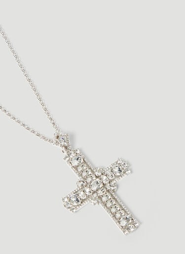 Dolce & Gabbana Kim Cross Necklace Silver dol0252028