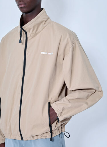LN-CC® - Miu Miu: Gabardine Jacket - Beige Miu Miu Gabardine Jacket Beige miu0166012