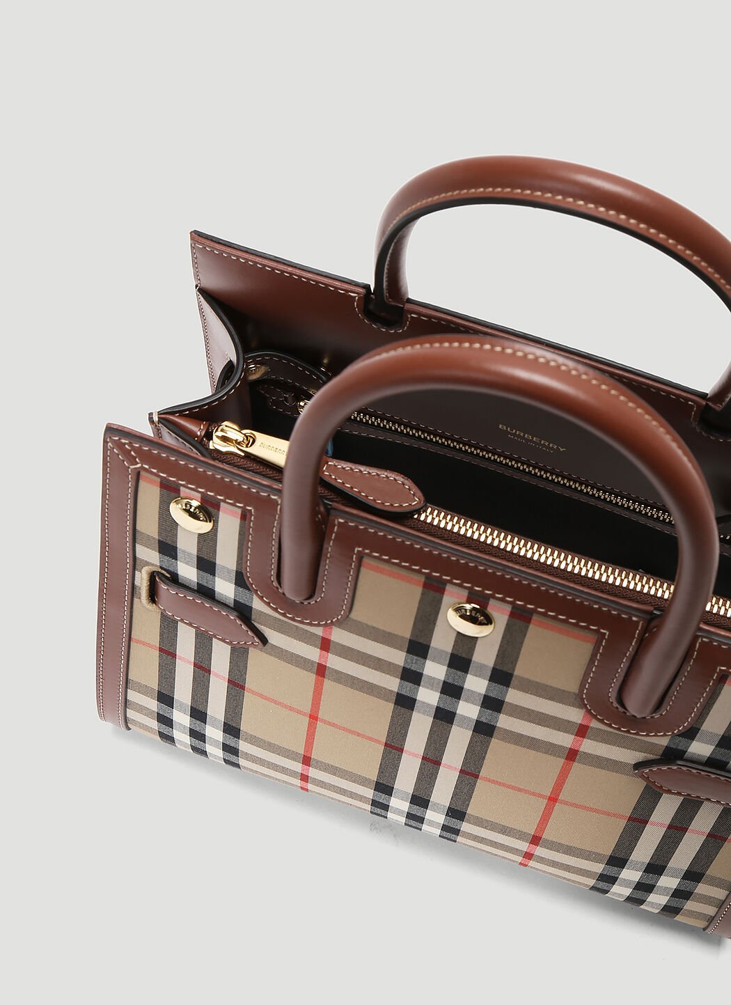 驚きの安さ Burberry Title Vintage-Check Mini Tote Bag | LN-CC ジャケット・アウター