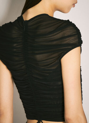 Mesh Crop Top Mugler Mesh Crop Top Black mug0255012