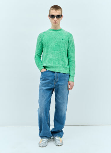 Acne Studios Textured Knit Sweater Green acn0155012